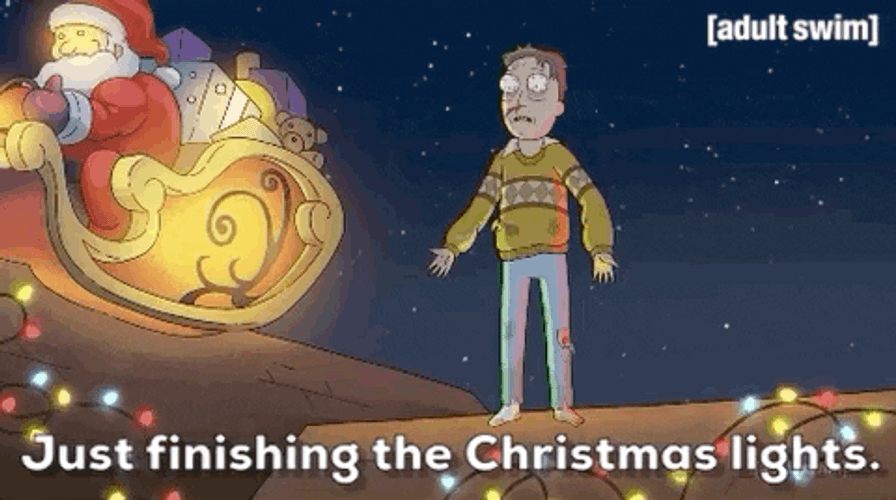 Christmas Lights Rick And Morty GIF