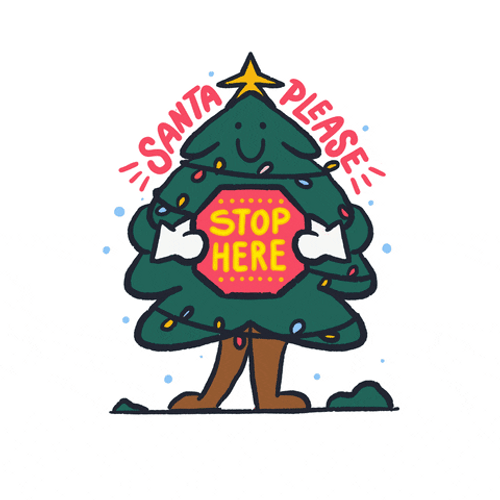 Christmas Lights Santa Please GIF