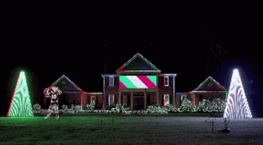 Christmas Lights Touchdown Football GIF