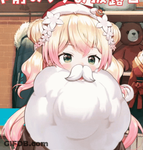 Christmas Nene Anime Santa Beard GIF