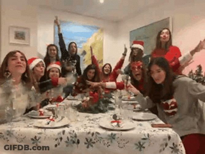 Christmas Party Dinner GIF
