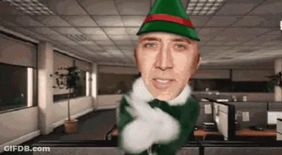 Christmas Party With Nicolas Cage GIF