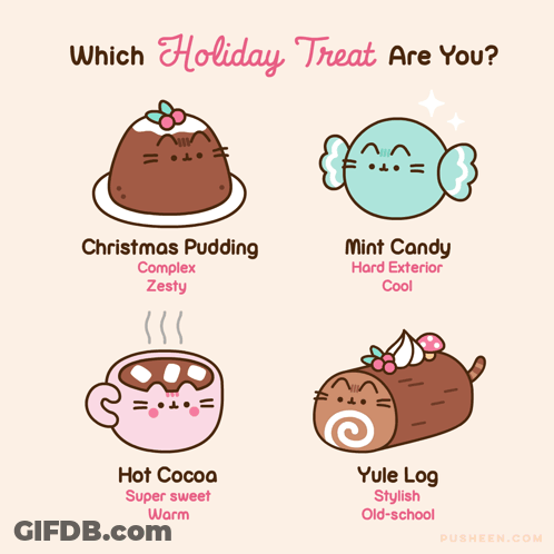 Christmas Pudding Complex Zesty Hot Cocoa Super Sweet Worm Mint Candy Hard Exterior Cool Yule Log Stylish Old-School GIF