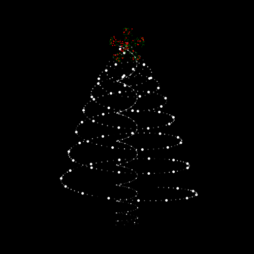 Christmas Tree Abstract Spiral Lights GIF