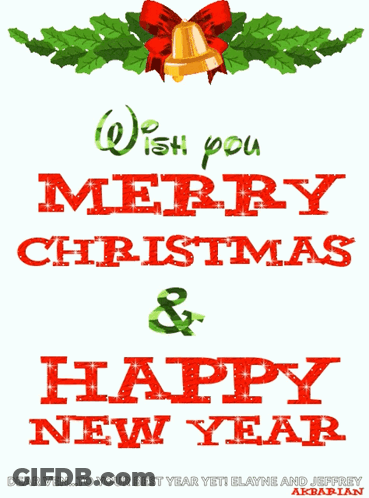 Christmas Tree And Presents Greeting Card GIF