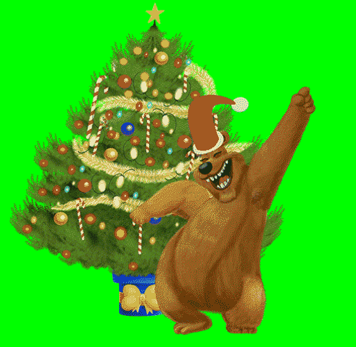 Christmas Tree Bear Dance GIF