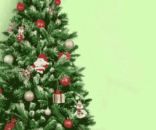 Christmas Tree Cat Jump GIF
