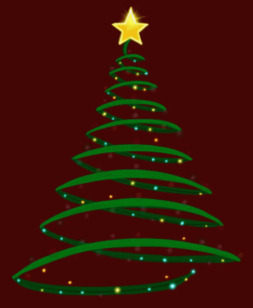 Christmas Tree Decorated Christmas Lights GIF