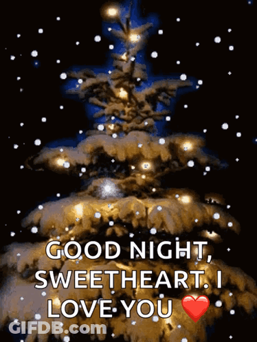 Christmas Tree Good Night I Love You GIF