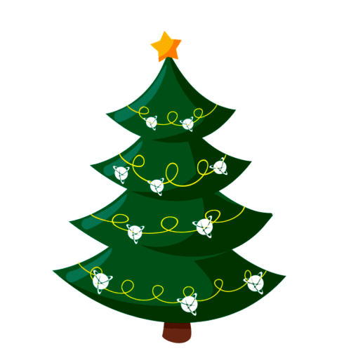Christmas Tree Holiday Vector Sticker GIF