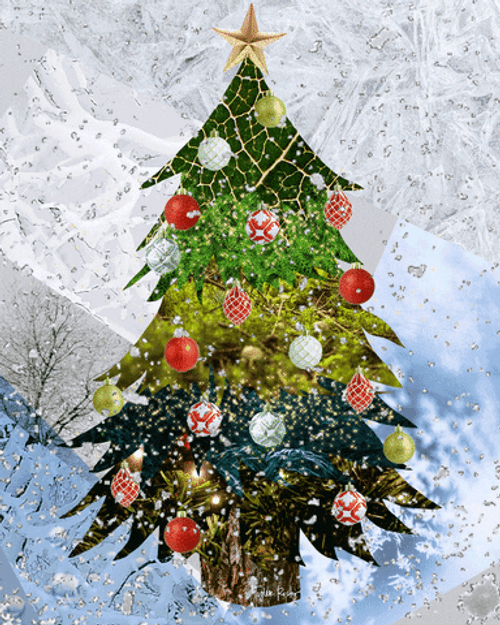 Christmas Tree Ice Collage Art GIF