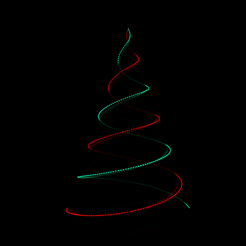 Christmas Tree Minimalist Spiral Art GIF