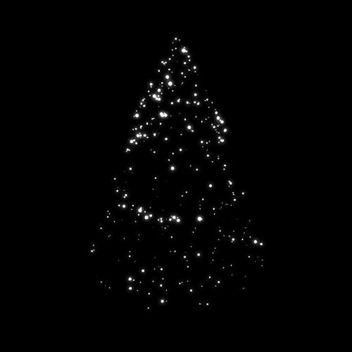 Christmas Tree Minimalist White Lights GIF