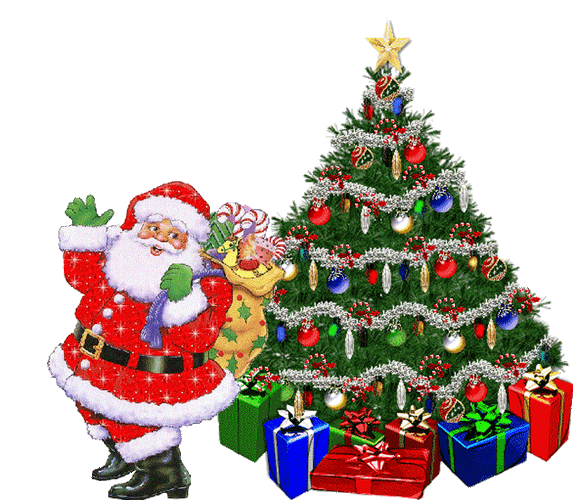Christmas Tree Santa Claus Mood GIF