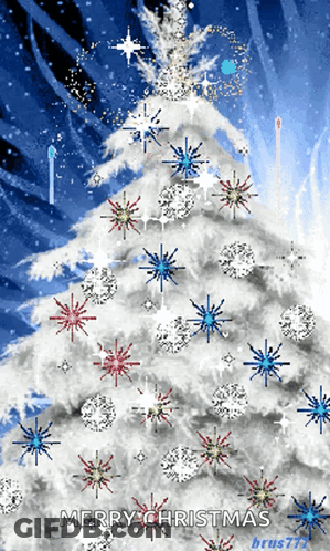 Christmas Tree Snow Merry Christmas GIF