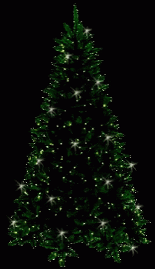 Christmas Tree Sparkling Dark Glow GIF