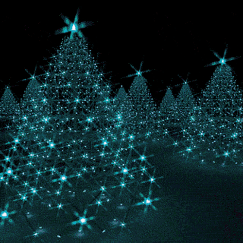 Christmas Tree Spin Change Lights GIF