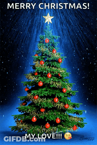Christmas Tree Star Merry Christmas My Love GIF