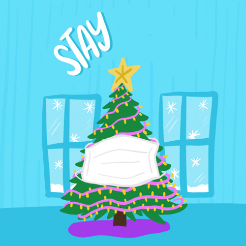 Christmas Tree Stay Home GIF