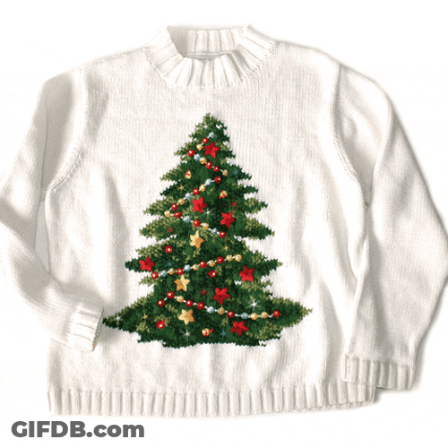Christmas Tree Ugly Sweater GIF