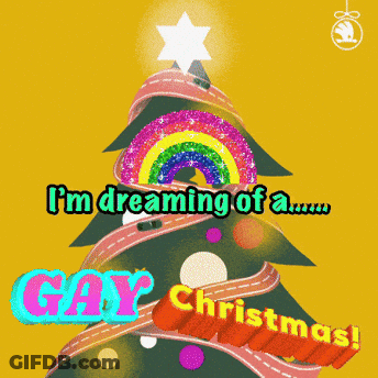 Christmas Tree With Dreaming Of A Gay Christmas GIF