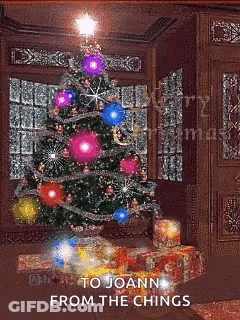 Christmas Tree With Gifts To Joann From The Chings GIF