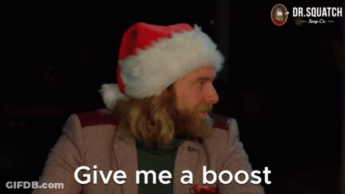 Christmas Tree With Give Me A Boost GIF