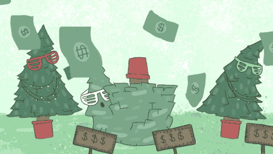 Christmas Trees Money Dance GIF