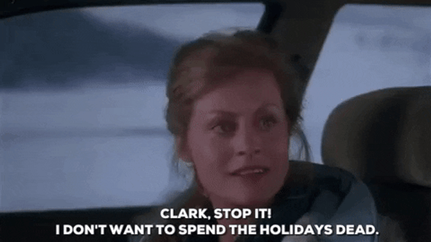 Christmas Vacation Upset Ellen GIF