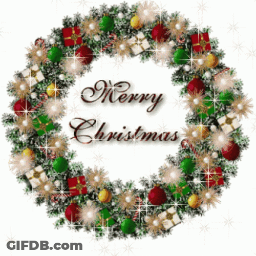 Christmas Wreath Happy Christmas GIF