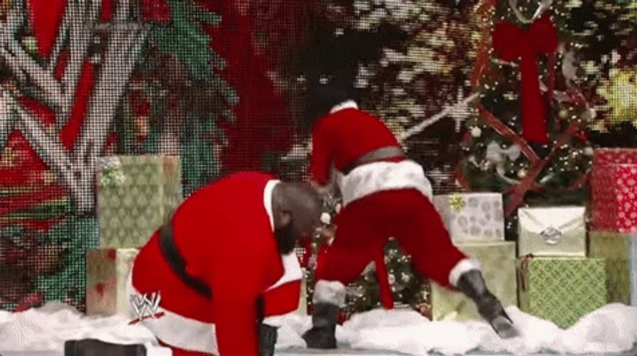 Christmas Wrestling GIF