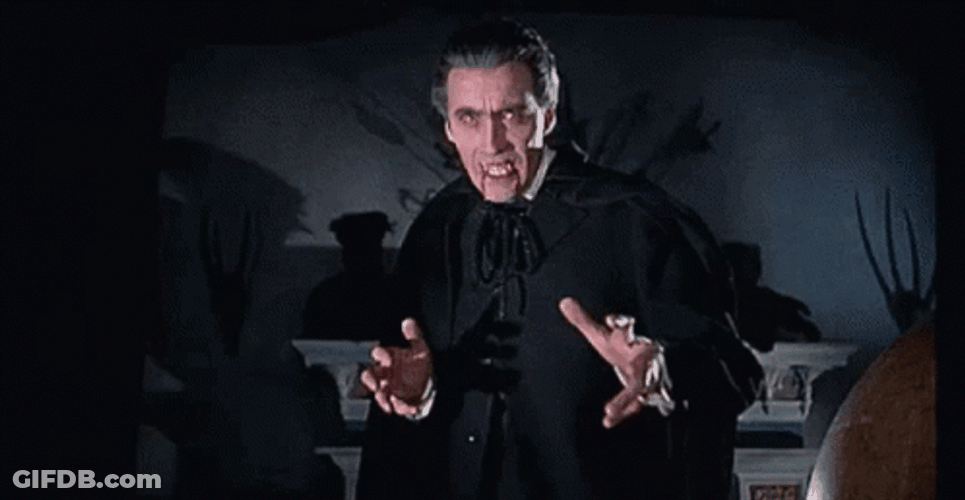 Christopher Lee Dracula Scary Expression GIF
