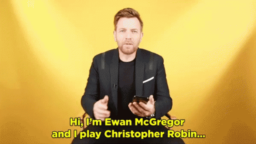 Christopher Robin Played By Ewan McGregor GIF
