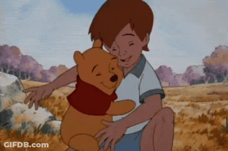 Christopher Robin Winnie The Pooh Hug GIF