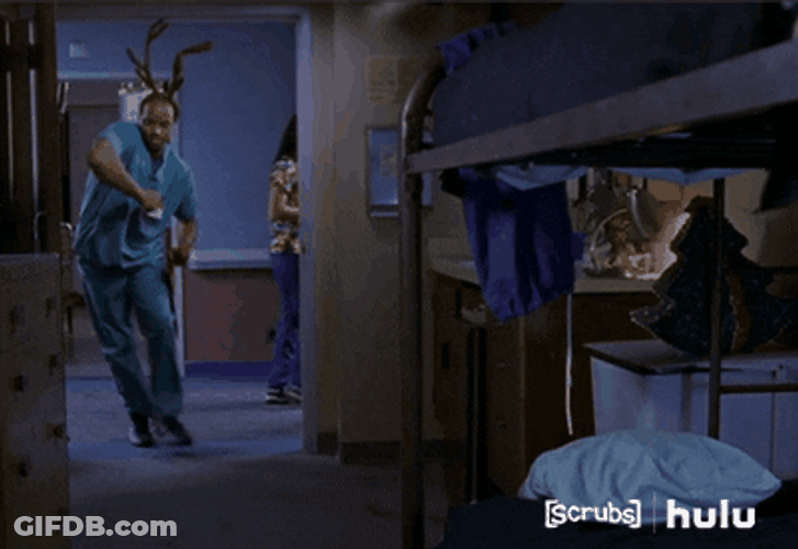 Christopher Turk Dancing Reindeer Headband GIF