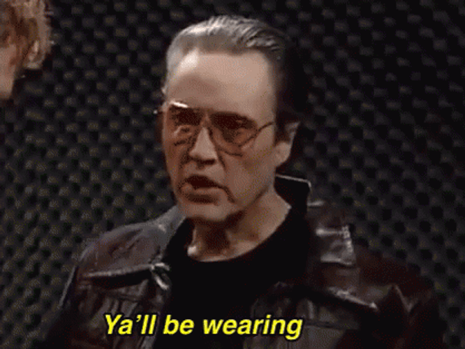 Christopher Walken Saying You Wear Gold Plated Diapers GIF