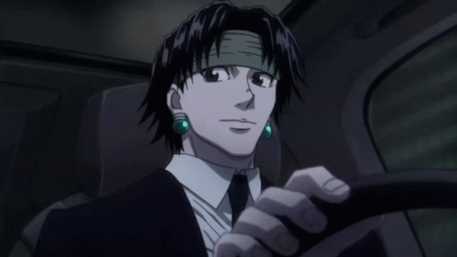 Chrollo Driving A Car GIF