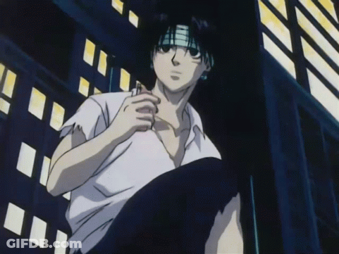 Chrollo In His Teared Clothes GIF