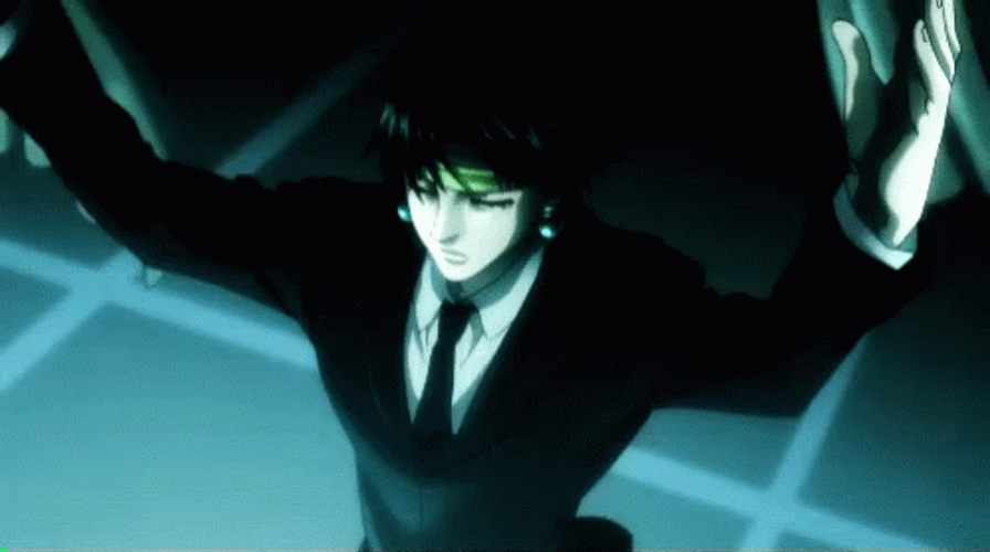 Chrollo Practicing His Nen GIF