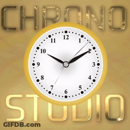 Chrono Studio Logo With Clock GIF