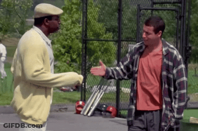 Chubbs Happy Gilmore Handshake GIF