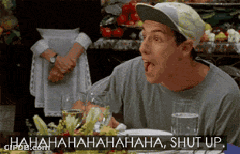 Chubbs Happy Gilmore Shut Up GIF