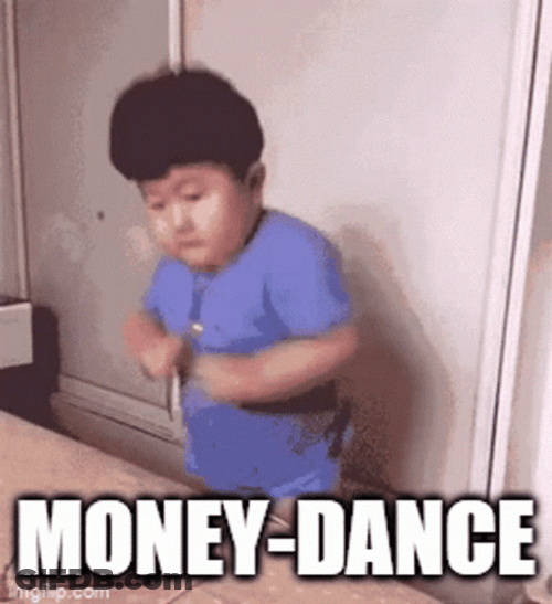 Chubby Cheek Kid Money Dance GIF