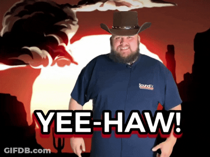 Chubby Cowboy Yeehaw GIF