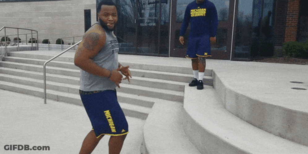 Chubby Guy Side Slide Running Man GIF