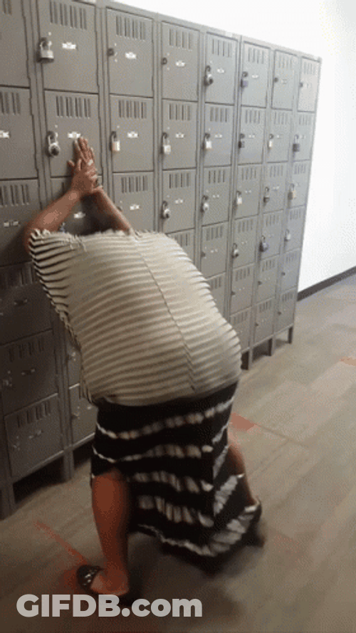 Chubby Lady Doing Funny Twerk GIF