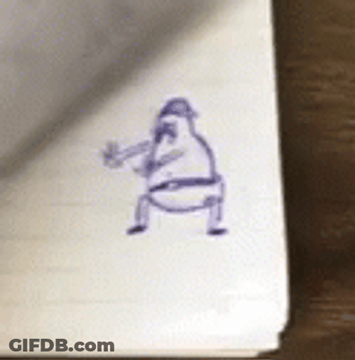 Chubby Man Twerking Flipbook GIF