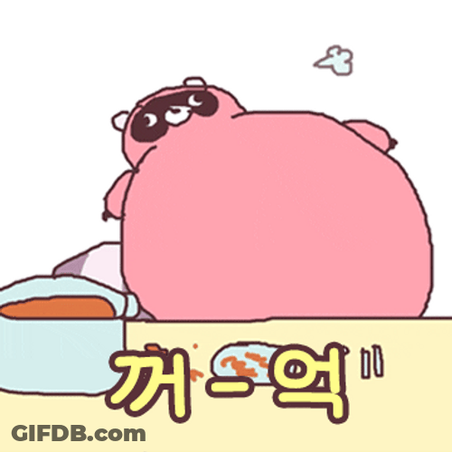 Chubby Raccoon Burp Silently GIF