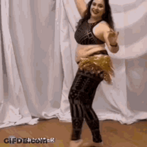 Chubby Woman Belly Dance GIF