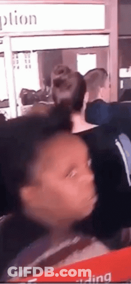 Chubby Woman Giving Mean Mug GIF